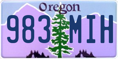 OR license plate 983MIH