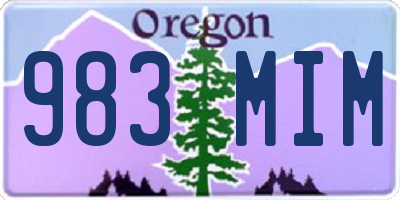 OR license plate 983MIM