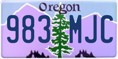 OR license plate 983MJC