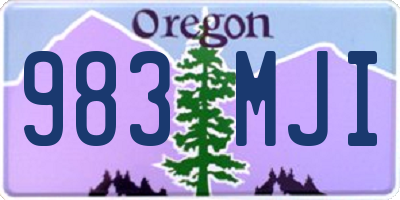 OR license plate 983MJI