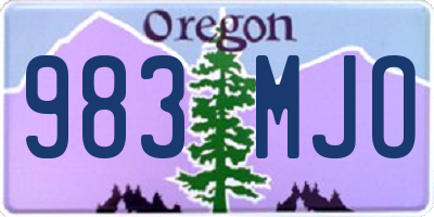 OR license plate 983MJO