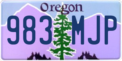 OR license plate 983MJP