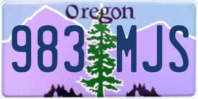 OR license plate 983MJS