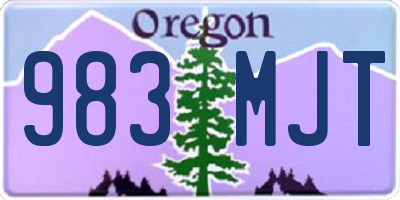 OR license plate 983MJT