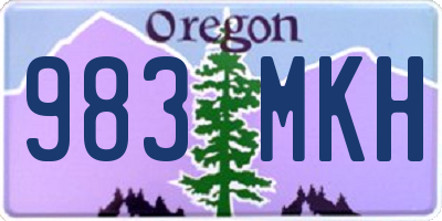 OR license plate 983MKH