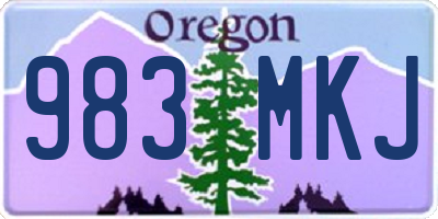 OR license plate 983MKJ