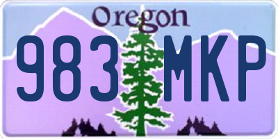 OR license plate 983MKP