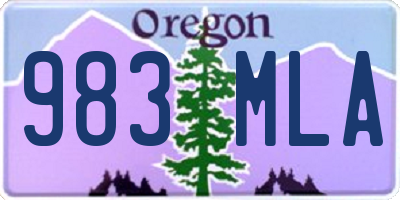 OR license plate 983MLA