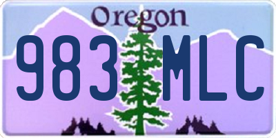 OR license plate 983MLC