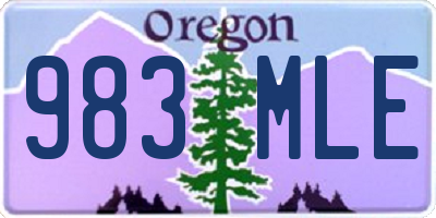 OR license plate 983MLE