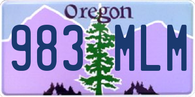 OR license plate 983MLM