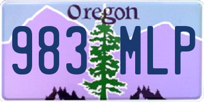 OR license plate 983MLP