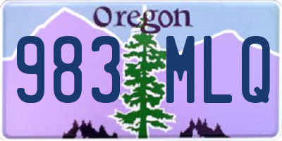 OR license plate 983MLQ