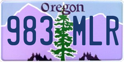 OR license plate 983MLR