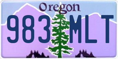 OR license plate 983MLT