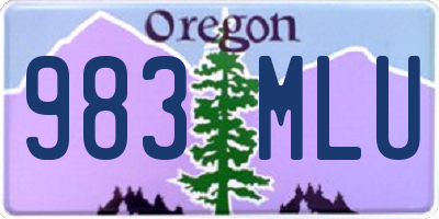 OR license plate 983MLU