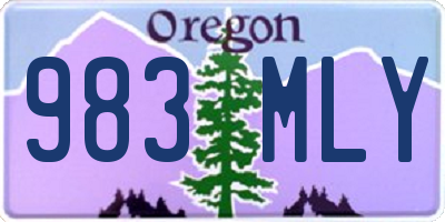 OR license plate 983MLY