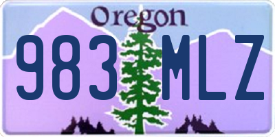 OR license plate 983MLZ