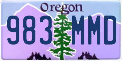 OR license plate 983MMD