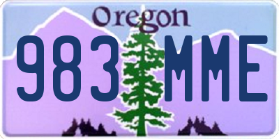 OR license plate 983MME