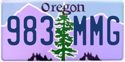 OR license plate 983MMG