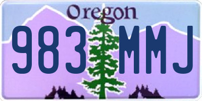 OR license plate 983MMJ