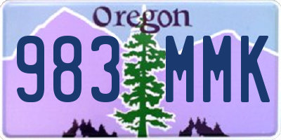 OR license plate 983MMK