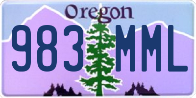 OR license plate 983MML