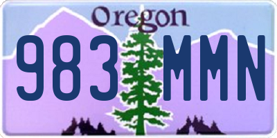 OR license plate 983MMN