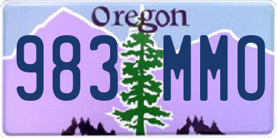 OR license plate 983MMO