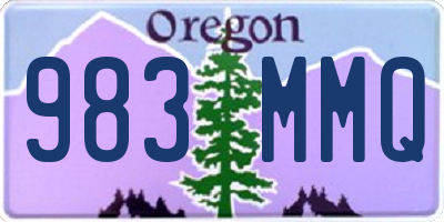 OR license plate 983MMQ