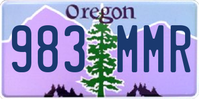 OR license plate 983MMR