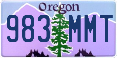 OR license plate 983MMT