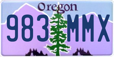 OR license plate 983MMX