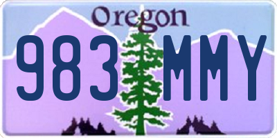 OR license plate 983MMY