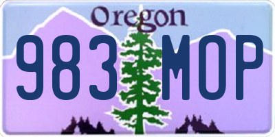 OR license plate 983MOP