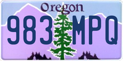 OR license plate 983MPQ