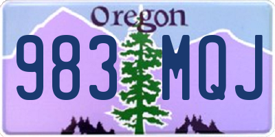 OR license plate 983MQJ