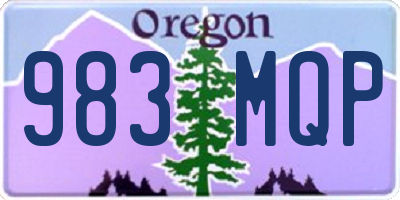 OR license plate 983MQP