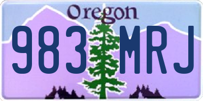 OR license plate 983MRJ