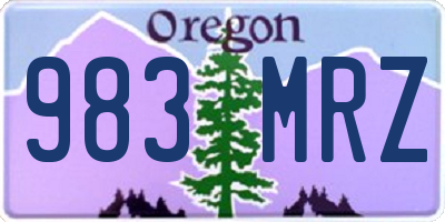 OR license plate 983MRZ