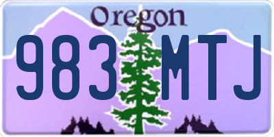OR license plate 983MTJ