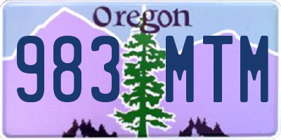 OR license plate 983MTM