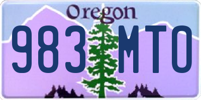 OR license plate 983MTO