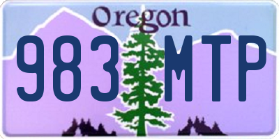 OR license plate 983MTP