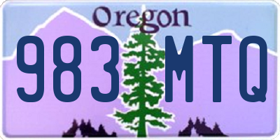 OR license plate 983MTQ