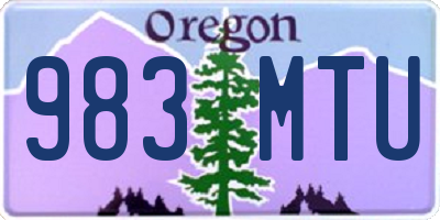 OR license plate 983MTU