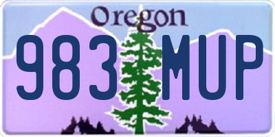 OR license plate 983MUP