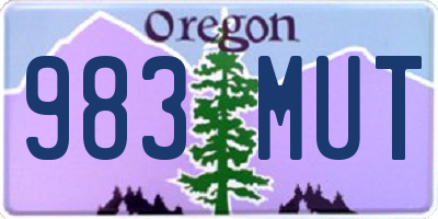 OR license plate 983MUT