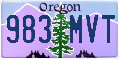 OR license plate 983MVT
